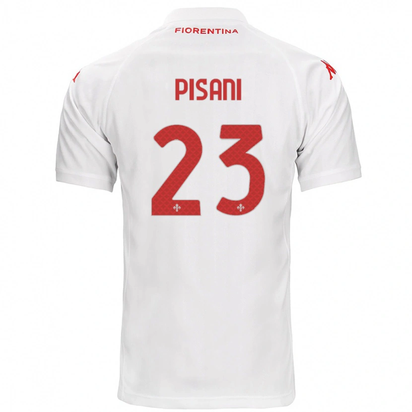 Danxen Dame Diego Pisani #23 Hvit Bortetrøye Drakt Trøye 2024/25 Skjorter T-Skjorte