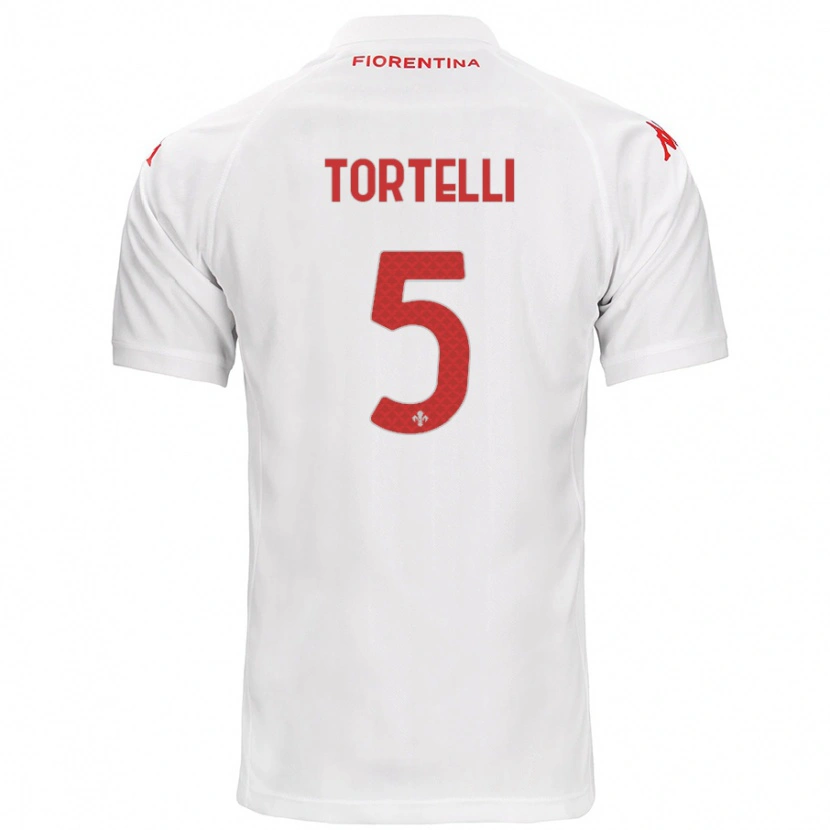 Danxen Dame Alice Tortelli #5 Hvit Bortetrøye Drakt Trøye 2024/25 Skjorter T-Skjorte