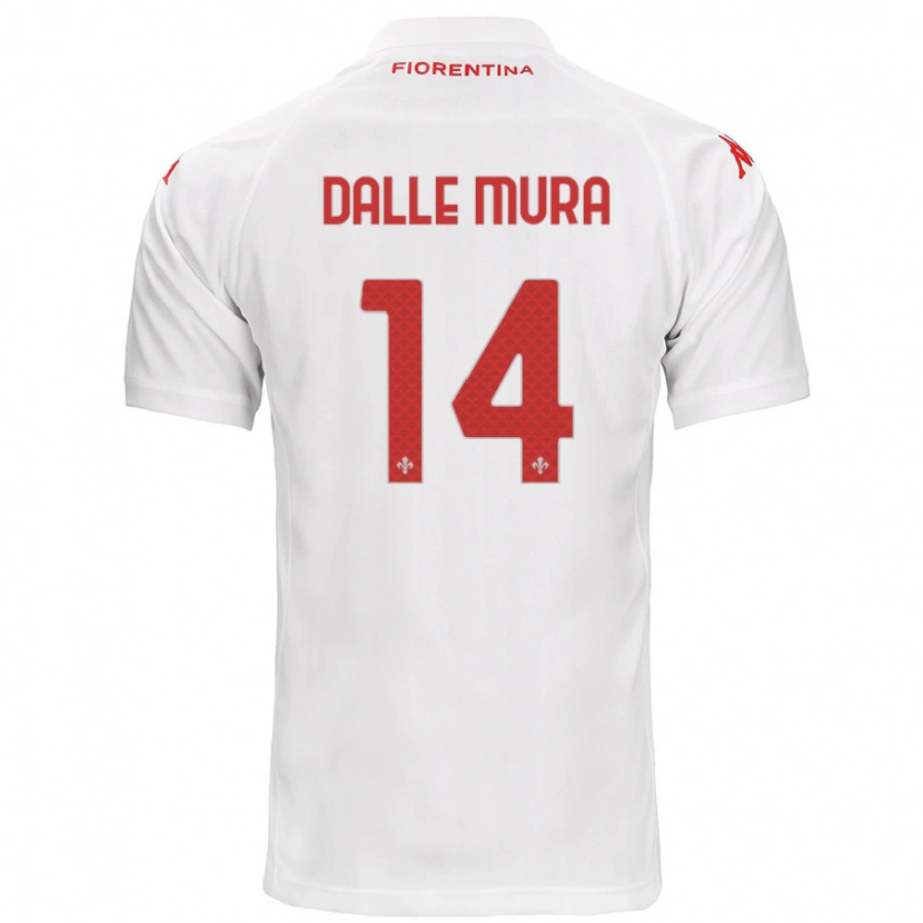 Danxen Dame Christian Dalle Mura #14 Hvit Bortetrøye Drakt Trøye 2024/25 Skjorter T-Skjorte
