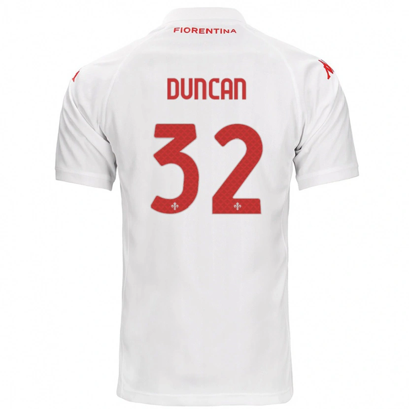 Danxen Dame Alfred Duncan #32 Hvit Bortetrøye Drakt Trøye 2024/25 Skjorter T-Skjorte