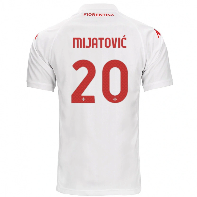 Danxen Dame Milica Mijatović #20 Hvit Bortetrøye Drakt Trøye 2024/25 Skjorter T-Skjorte