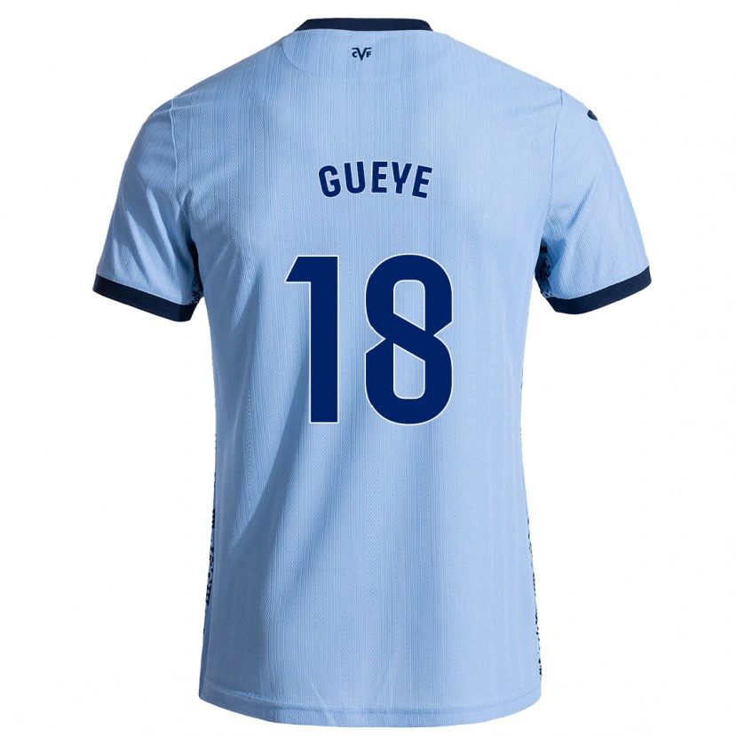 Danxen Dame Pape Gueye #18 Himmelblå Bortetrøye Drakt Trøye 2024/25 Skjorter T-Skjorte