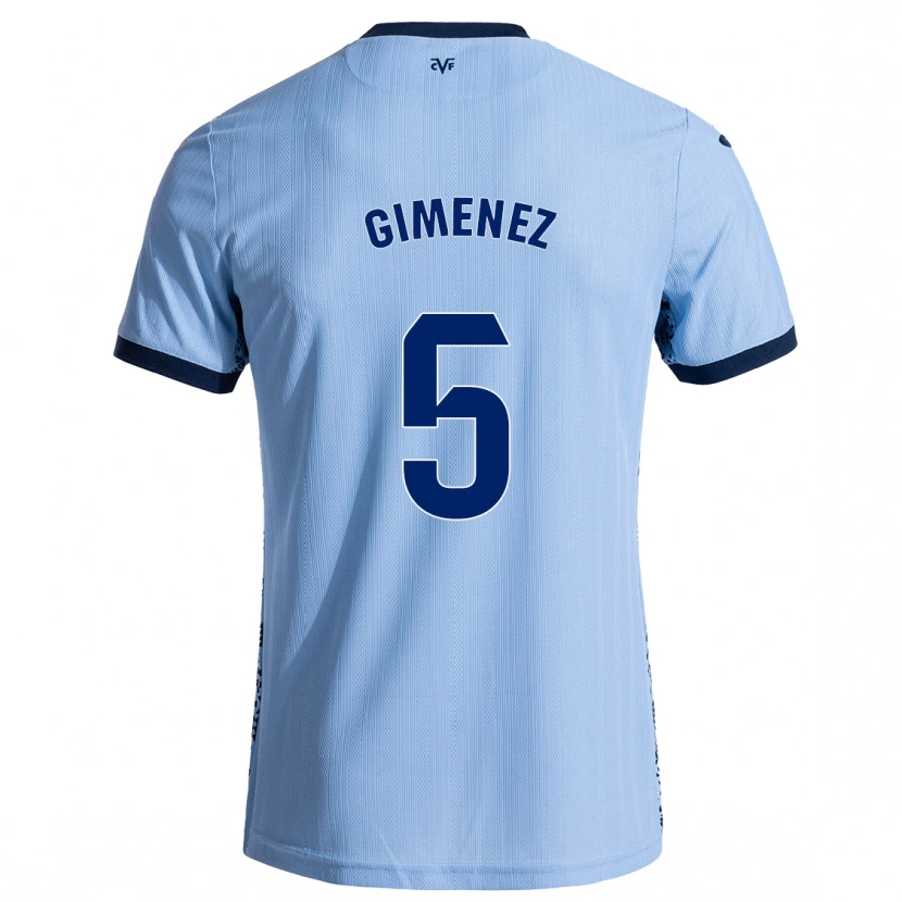 Danxen Dame Yenifer Giménez #5 Himmelblå Bortetrøye Drakt Trøye 2024/25 Skjorter T-Skjorte