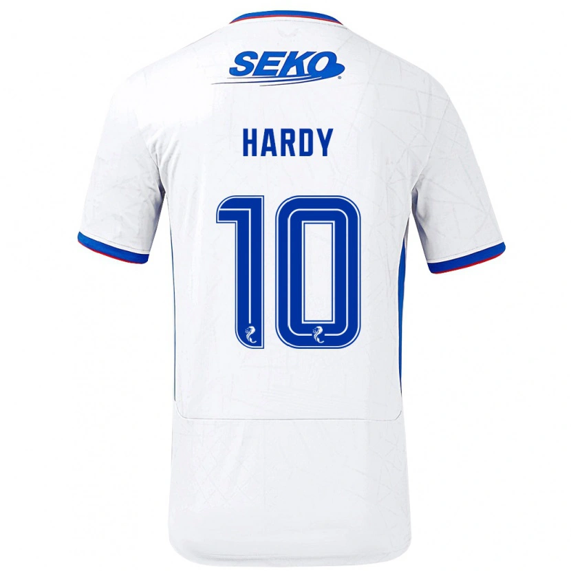 Danxen Dame Rio Hardy #10 Hvit Blå Bortetrøye Drakt Trøye 2024/25 Skjorter T-Skjorte