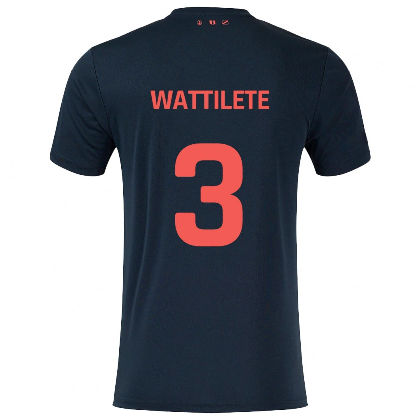 Danxen Dame Julia Wattilete #3 Svart Rød Bortetrøye Drakt Trøye 2024/25 Skjorter T-Skjorte