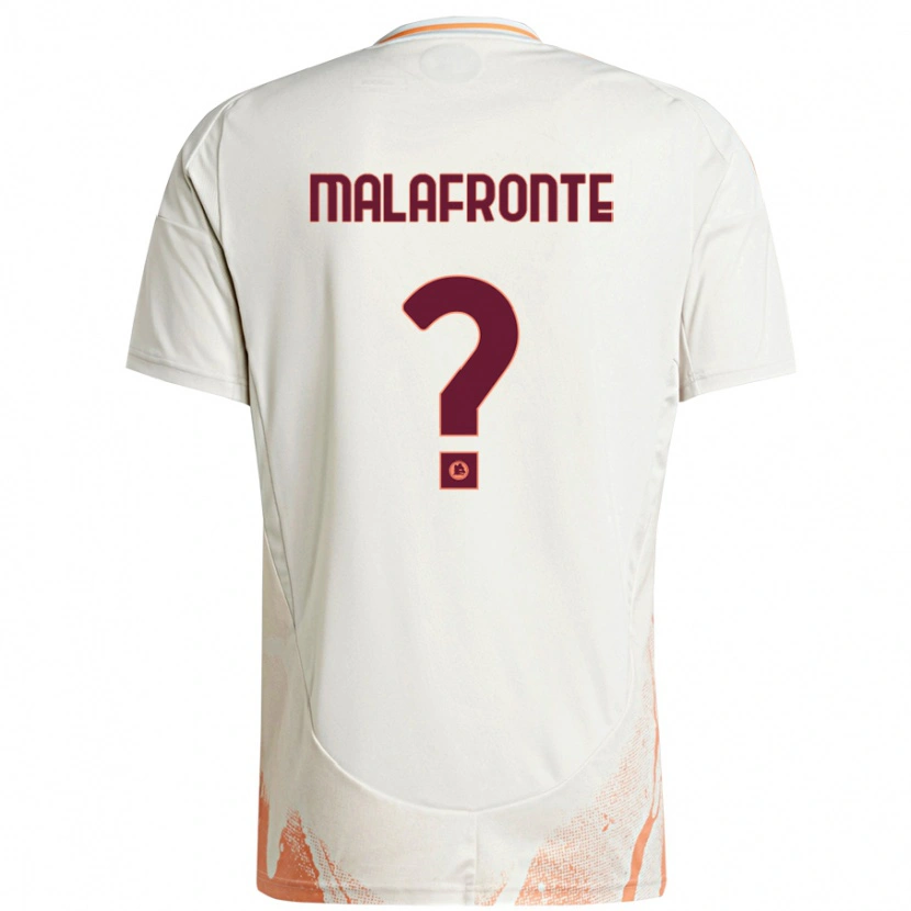 Danxen Dame Matteo Malafronte #0 Kremhvit Oransje Bortetrøye Drakt Trøye 2024/25 Skjorter T-Skjorte