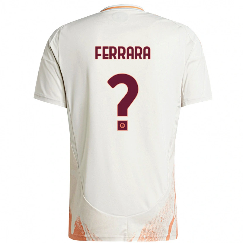 Danxen Dame Francesco Ferrara #0 Kremhvit Oransje Bortetrøye Drakt Trøye 2024/25 Skjorter T-Skjorte