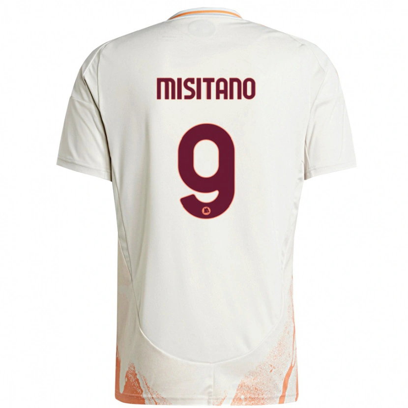 Danxen Dame Giulio Misitano #9 Kremhvit Oransje Bortetrøye Drakt Trøye 2024/25 Skjorter T-Skjorte