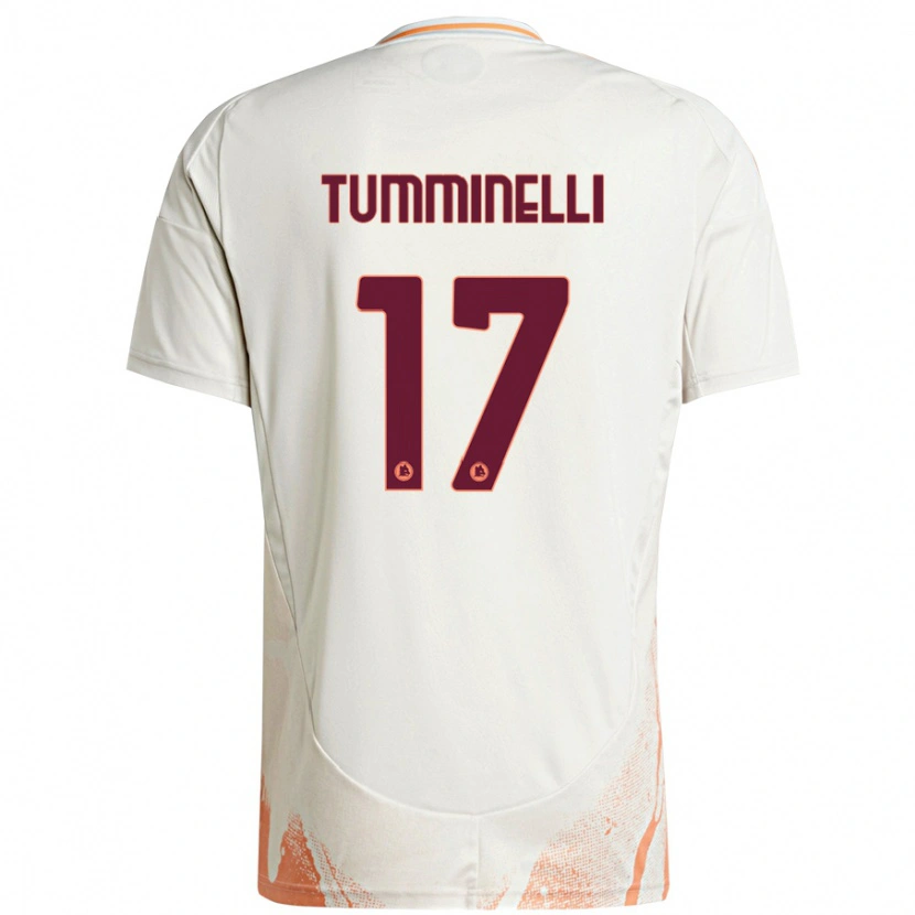 Danxen Dame Gianmarco Tumminelli #17 Kremhvit Oransje Bortetrøye Drakt Trøye 2024/25 Skjorter T-Skjorte