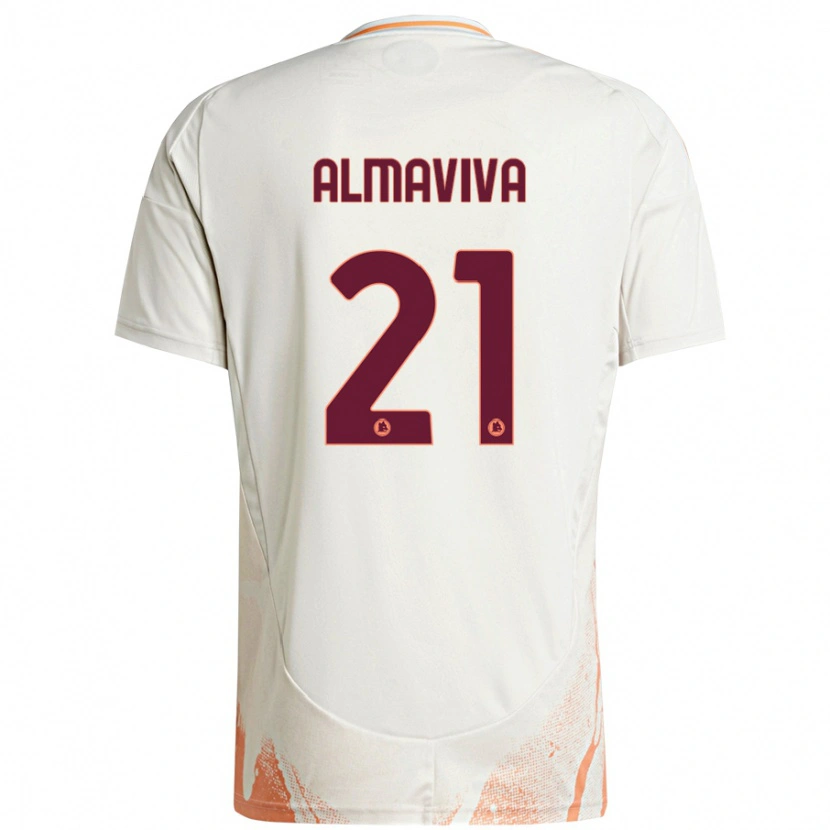 Danxen Dame Mattia Almaviva #21 Kremhvit Oransje Bortetrøye Drakt Trøye 2024/25 Skjorter T-Skjorte
