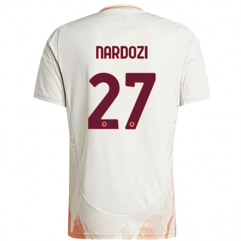 Danxen Dame Manuel Nardozi #27 Kremhvit Oransje Bortetrøye Drakt Trøye 2024/25 Skjorter T-Skjorte
