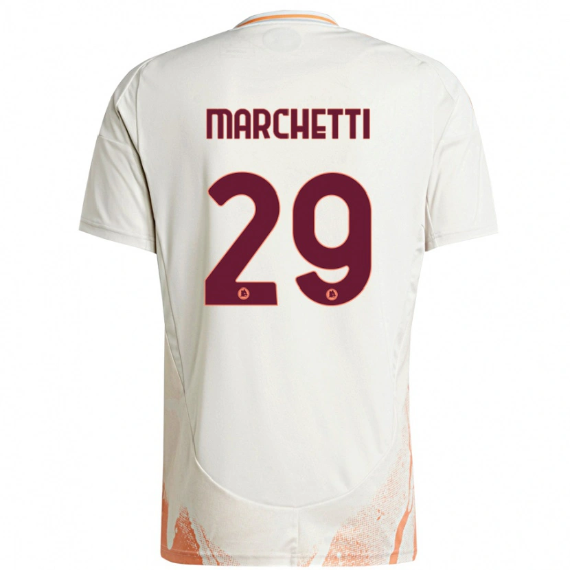 Danxen Dame Tommaso Marchetti #29 Kremhvit Oransje Bortetrøye Drakt Trøye 2024/25 Skjorter T-Skjorte
