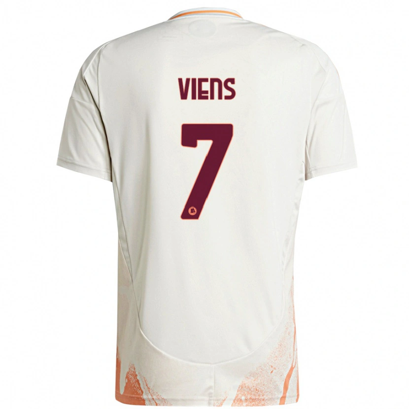 Danxen Dame Evelyne Viens #7 Kremhvit Oransje Bortetrøye Drakt Trøye 2024/25 Skjorter T-Skjorte