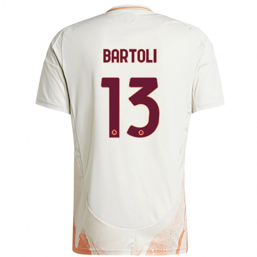 Danxen Dame Elisa Bartoli #13 Kremhvit Oransje Bortetrøye Drakt Trøye 2024/25 Skjorter T-Skjorte