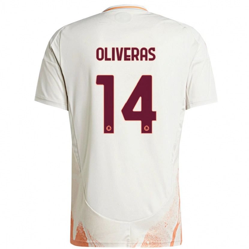 Danxen Dame Jan Oliveras #14 Kremhvit Oransje Bortetrøye Drakt Trøye 2024/25 Skjorter T-Skjorte