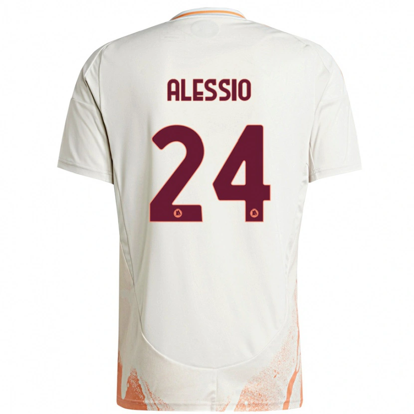 Danxen Dame Filippo Alessio #24 Kremhvit Oransje Bortetrøye Drakt Trøye 2024/25 Skjorter T-Skjorte