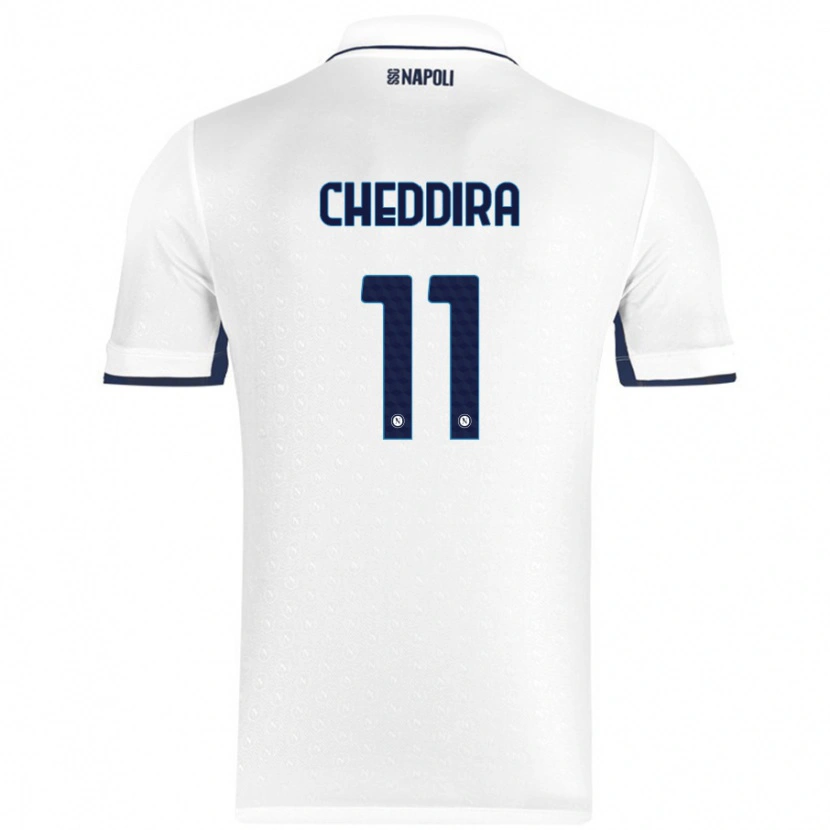 Danxen Dame Walid Cheddira #11 Hvit Kongeblå Bortetrøye Drakt Trøye 2024/25 Skjorter T-Skjorte