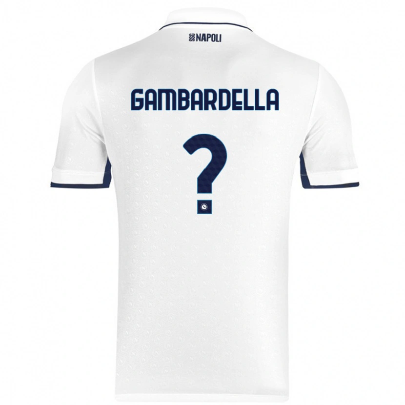 Danxen Dame Vittorio Gambardella #0 Hvit Kongeblå Bortetrøye Drakt Trøye 2024/25 Skjorter T-Skjorte