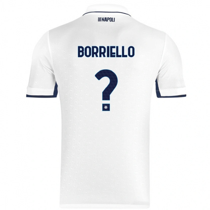 Danxen Dame Salvatore Borriello #0 Hvit Kongeblå Bortetrøye Drakt Trøye 2024/25 Skjorter T-Skjorte