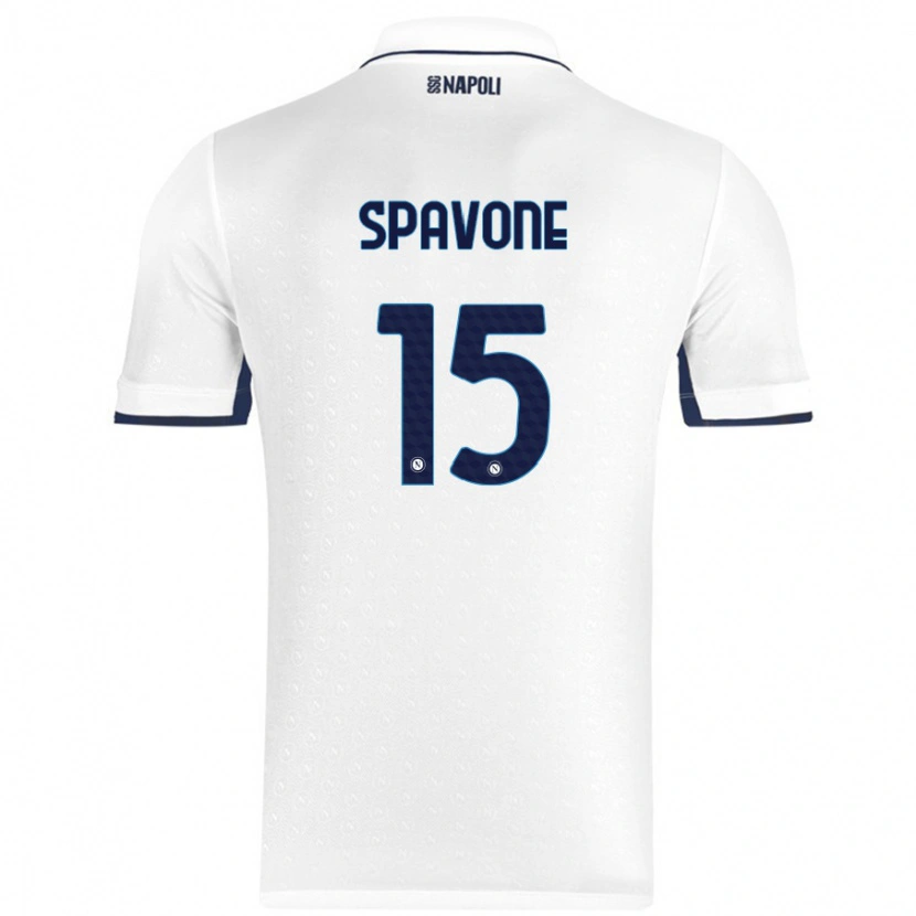 Danxen Dame Alessandro Spavone #15 Hvit Kongeblå Bortetrøye Drakt Trøye 2024/25 Skjorter T-Skjorte