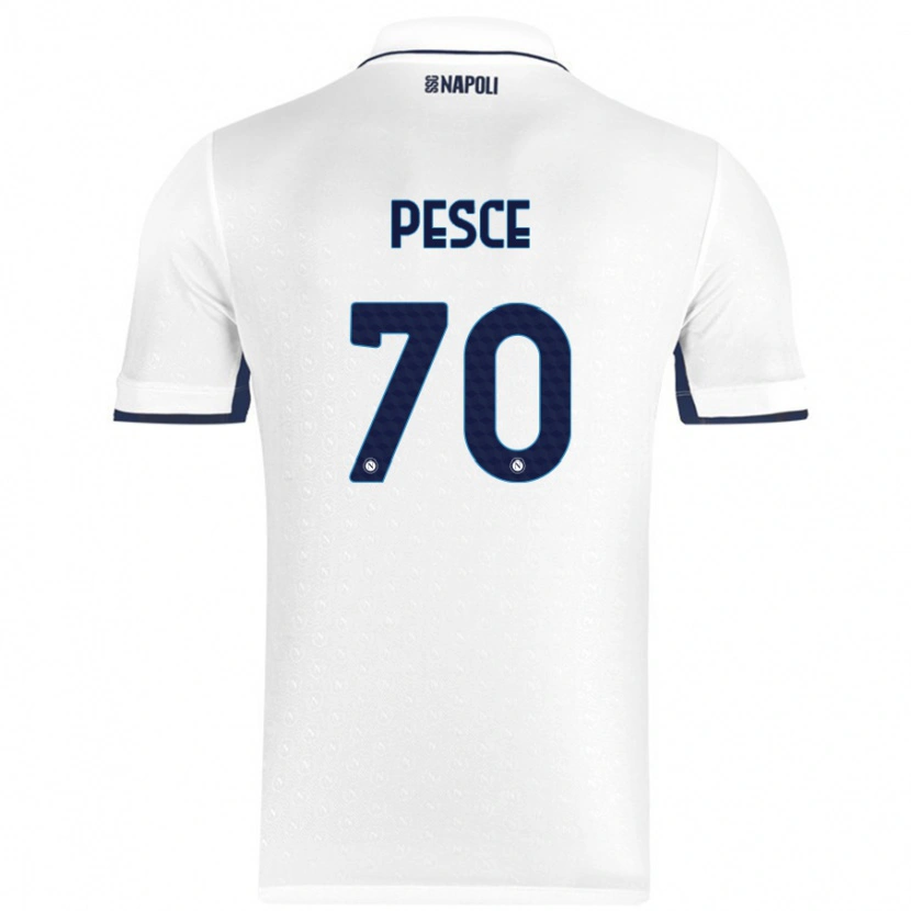 Danxen Dame Antonio Pesce #70 Hvit Kongeblå Bortetrøye Drakt Trøye 2024/25 Skjorter T-Skjorte