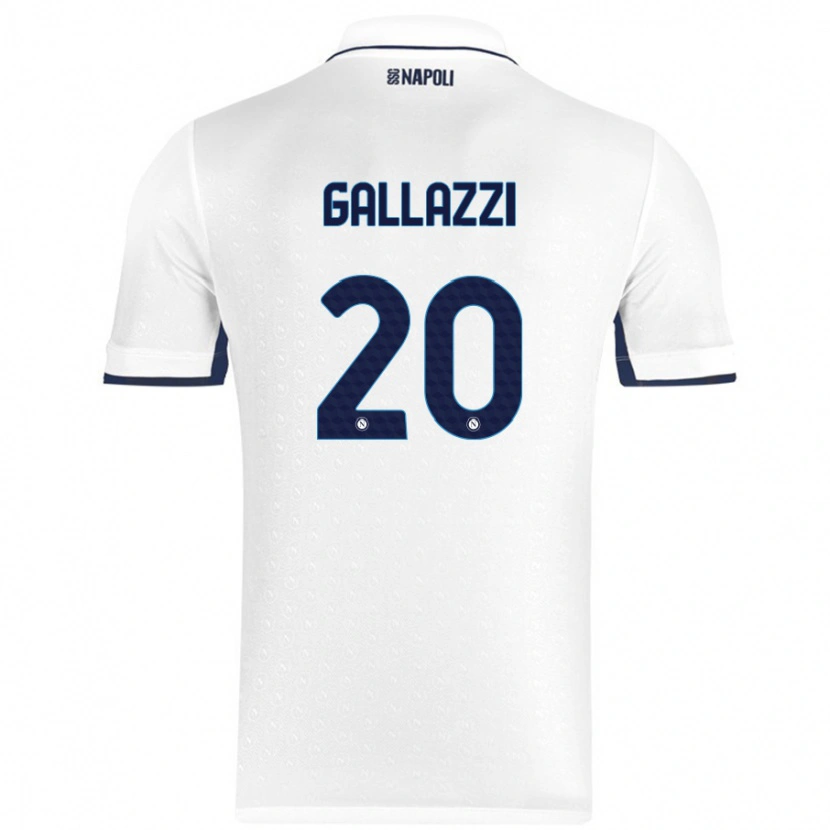 Danxen Dame Valentina Gallazzi #20 Hvit Kongeblå Bortetrøye Drakt Trøye 2024/25 Skjorter T-Skjorte