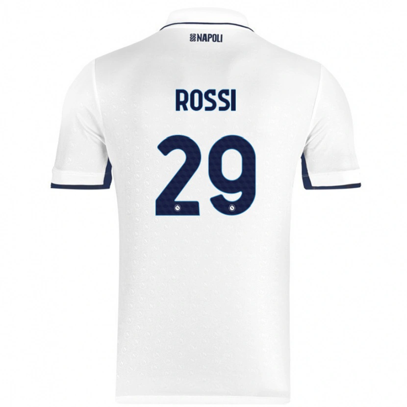 Danxen Dame Francesco Rossi #29 Hvit Kongeblå Bortetrøye Drakt Trøye 2024/25 Skjorter T-Skjorte