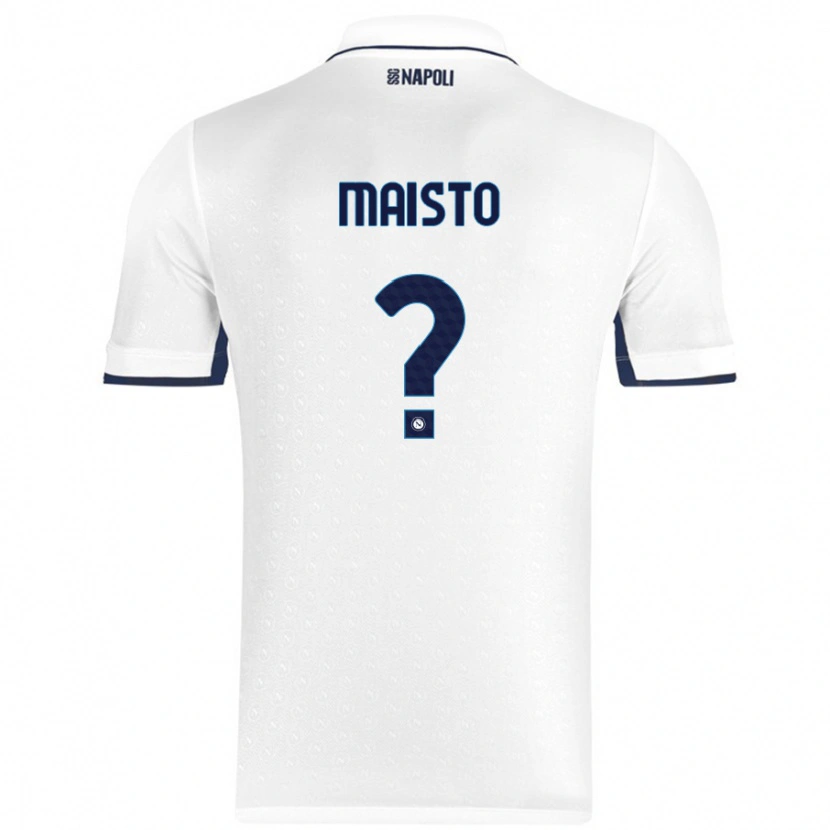 Danxen Dame Antonio Maisto #0 Hvit Kongeblå Bortetrøye Drakt Trøye 2024/25 Skjorter T-Skjorte