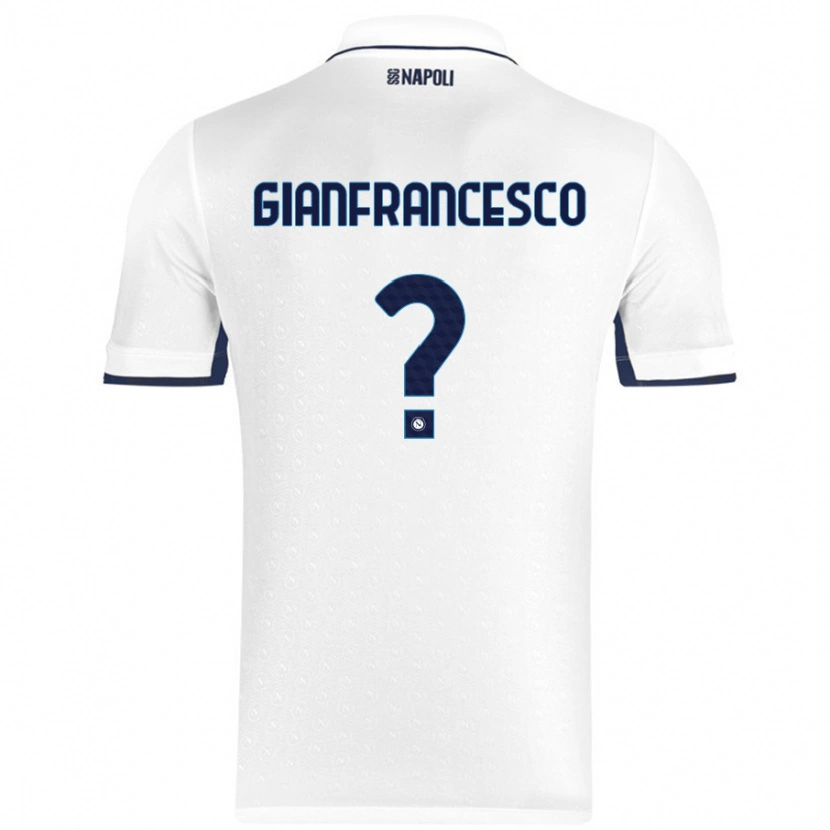 Danxen Dame Sergio Gianfrancesco #0 Hvit Kongeblå Bortetrøye Drakt Trøye 2024/25 Skjorter T-Skjorte