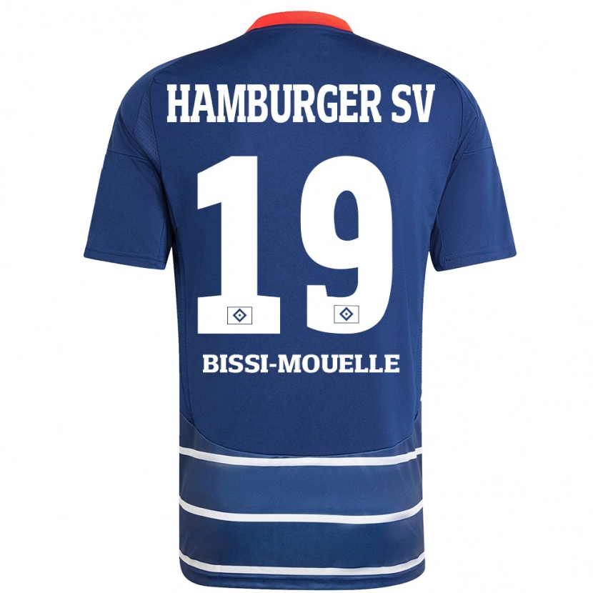 Danxen Dame Jason Bissi-Mouelle #19 Mørkeblått Bortetrøye Drakt Trøye 2024/25 Skjorter T-Skjorte