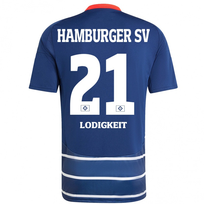 Danxen Dame Luis Lodigkeit #21 Mørkeblått Bortetrøye Drakt Trøye 2024/25 Skjorter T-Skjorte
