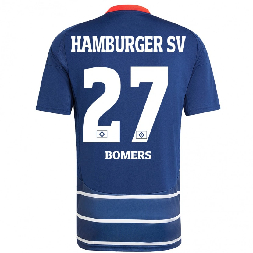 Danxen Dame Henrik Bomers #27 Mørkeblått Bortetrøye Drakt Trøye 2024/25 Skjorter T-Skjorte
