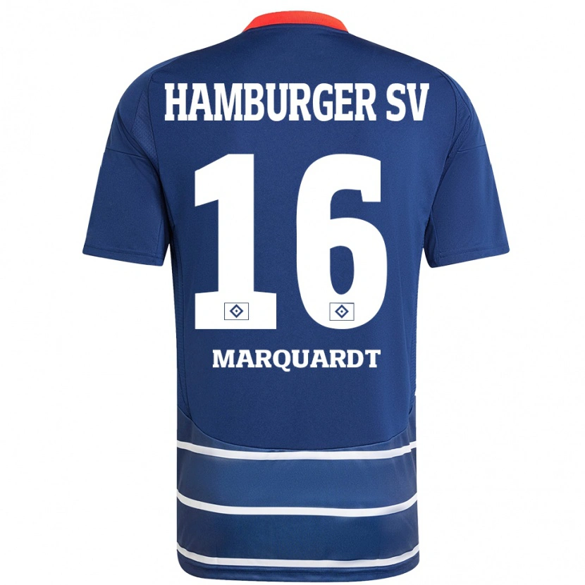 Danxen Dame Dana Marquardt #16 Mørkeblått Bortetrøye Drakt Trøye 2024/25 Skjorter T-Skjorte