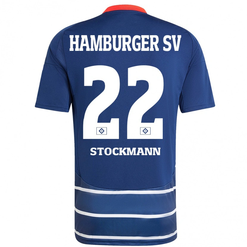 Danxen Dame Sarah Stöckmann #22 Mørkeblått Bortetrøye Drakt Trøye 2024/25 Skjorter T-Skjorte