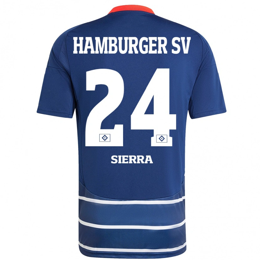 Danxen Dame Almudena Sierra #24 Mørkeblått Bortetrøye Drakt Trøye 2024/25 Skjorter T-Skjorte