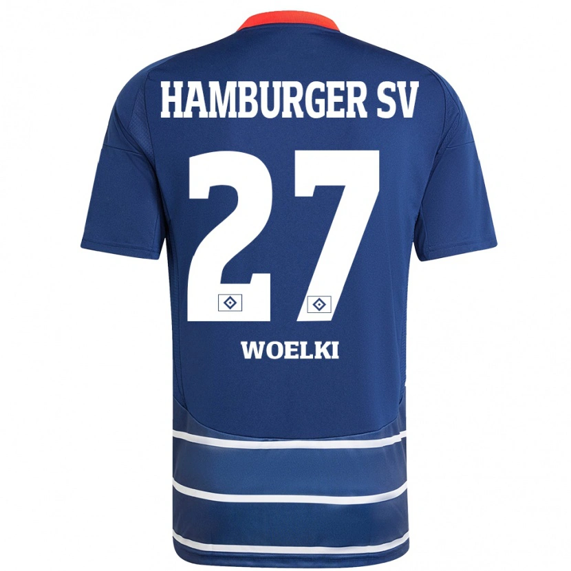 Danxen Dame Amelie Woelki #27 Mørkeblått Bortetrøye Drakt Trøye 2024/25 Skjorter T-Skjorte