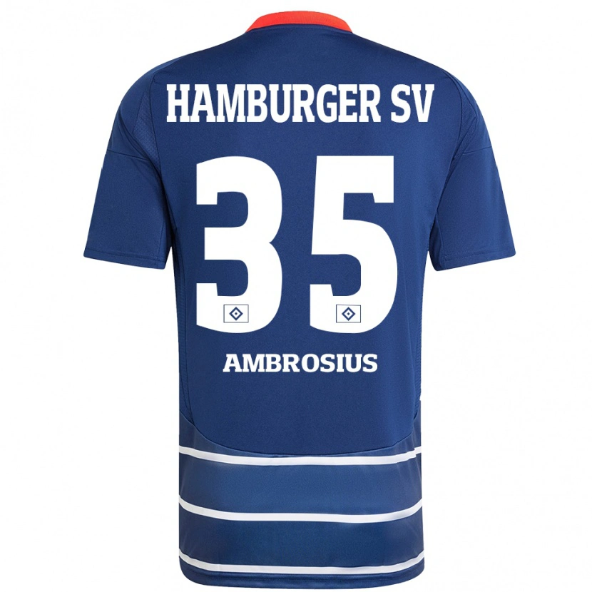 Danxen Dame Stephan Ambrosius #35 Mørkeblått Bortetrøye Drakt Trøye 2024/25 Skjorter T-Skjorte