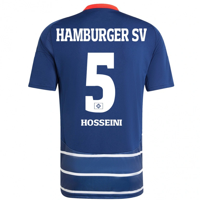 Danxen Dame Reza Hosseini #5 Mørkeblått Bortetrøye Drakt Trøye 2024/25 Skjorter T-Skjorte