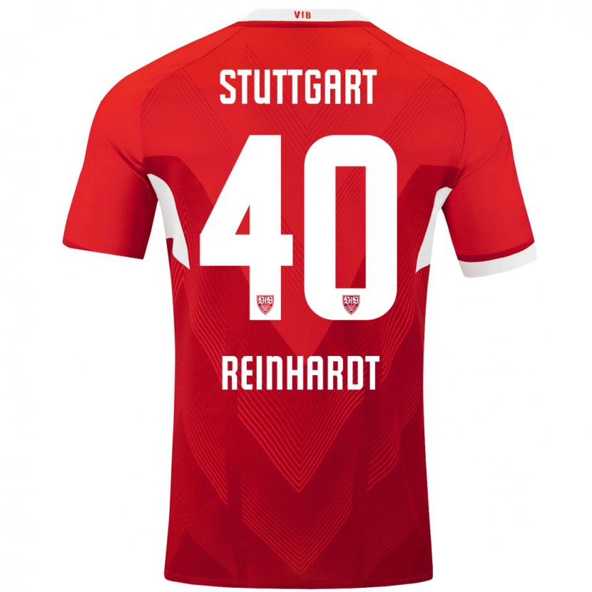 Danxen Dame Peter Reinhardt #40 Rød Hvit Bortetrøye Drakt Trøye 2024/25 Skjorter T-Skjorte