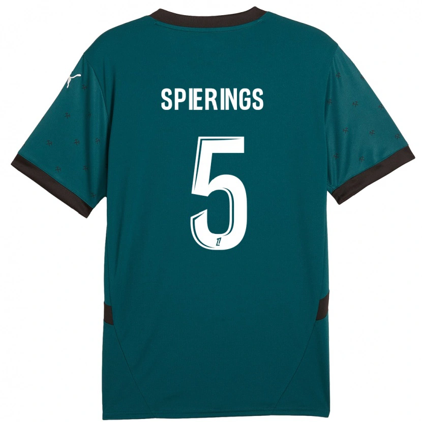 Danxen Dame Stijn Spierings #5 Mørkegrønn Bortetrøye Drakt Trøye 2024/25 Skjorter T-Skjorte