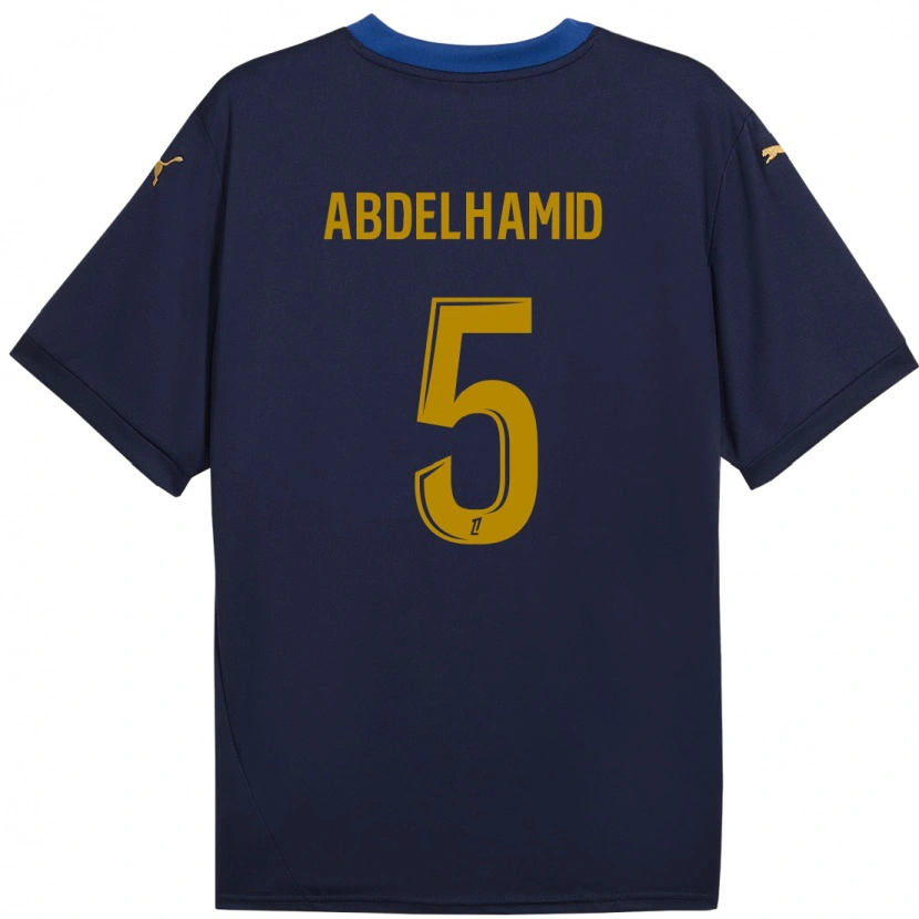 Danxen Dame Yunis Abdelhamid #5 Marine Gull Bortetrøye Drakt Trøye 2024/25 Skjorter T-Skjorte