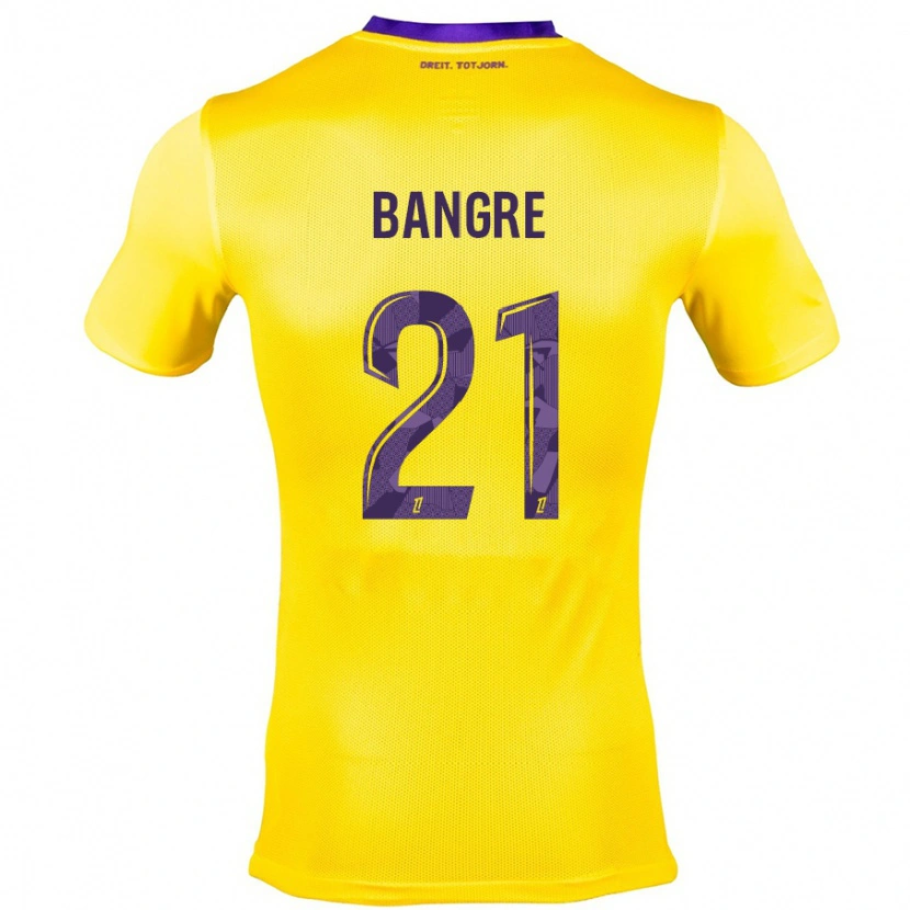 Danxen Dame Mamady Bangré #21 Gul Lilla Bortetrøye Drakt Trøye 2024/25 Skjorter T-Skjorte