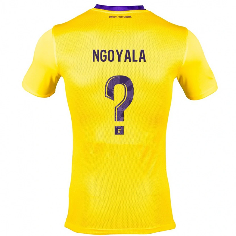 Danxen Dame Frédéric Efuele Ngoyala #0 Gul Lilla Bortetrøye Drakt Trøye 2024/25 Skjorter T-Skjorte