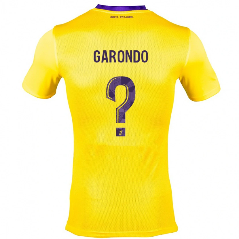 Danxen Dame Thibaud Garondo #0 Gul Lilla Bortetrøye Drakt Trøye 2024/25 Skjorter T-Skjorte