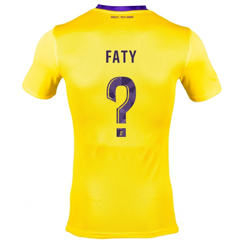 Danxen Dame Enzo Faty #0 Gul Lilla Bortetrøye Drakt Trøye 2024/25 Skjorter T-Skjorte