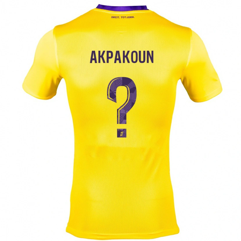 Danxen Dame Noé Akpakoun #0 Gul Lilla Bortetrøye Drakt Trøye 2024/25 Skjorter T-Skjorte