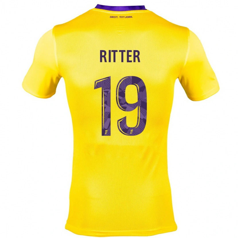 Danxen Dame Morgane Ritter #19 Gul Lilla Bortetrøye Drakt Trøye 2024/25 Skjorter T-Skjorte
