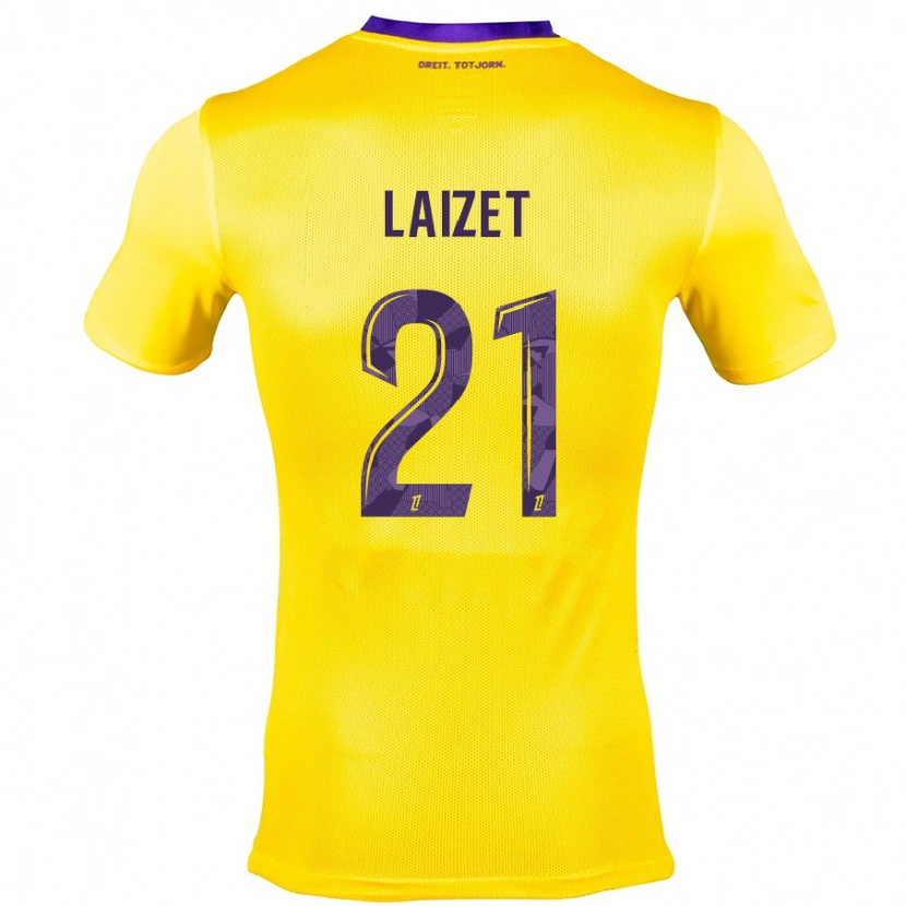 Danxen Dame Emma Laizet #21 Gul Lilla Bortetrøye Drakt Trøye 2024/25 Skjorter T-Skjorte