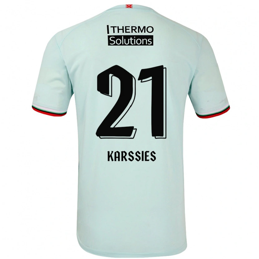 Danxen Dame Sam Karssies #21 Lysegrønn Bortetrøye Drakt Trøye 2024/25 Skjorter T-Skjorte