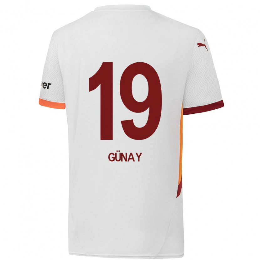 Danxen Dame Günay Güvenç #19 Hvit Gul Rød Bortetrøye Drakt Trøye 2024/25 Skjorter T-Skjorte